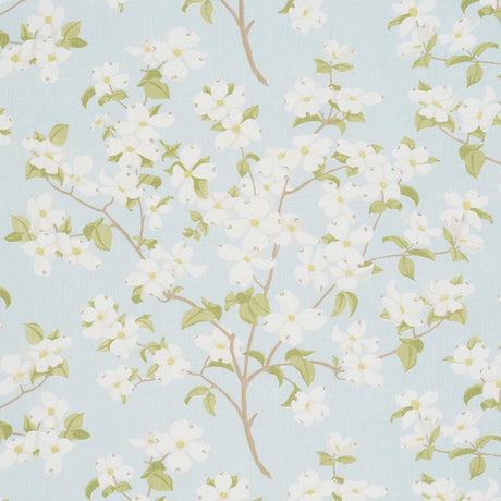 Schumacher Blooming Branch Sky Fabric