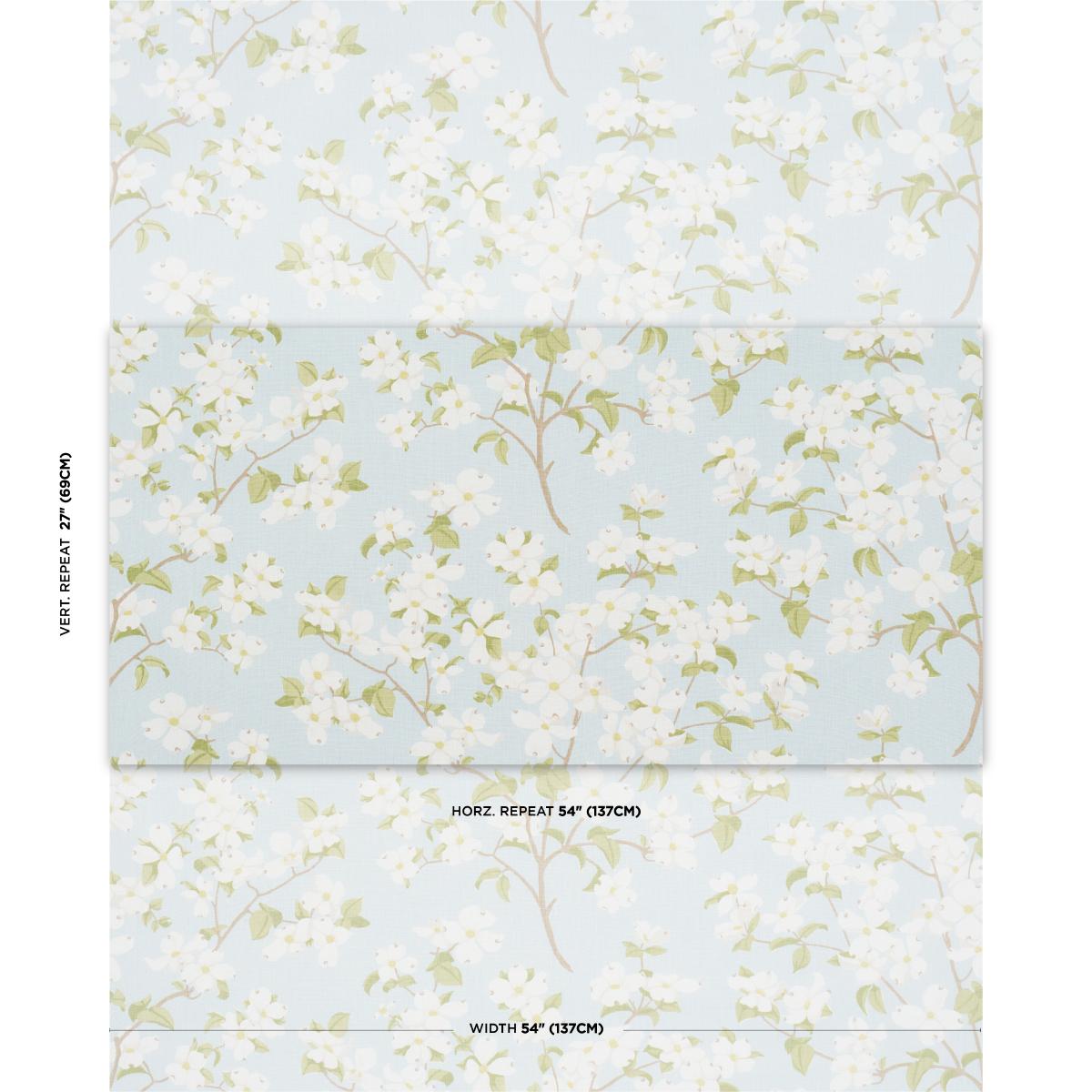 Schumacher Blooming Branch Sky Fabric