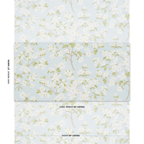 Schumacher Blooming Branch Sky Fabric