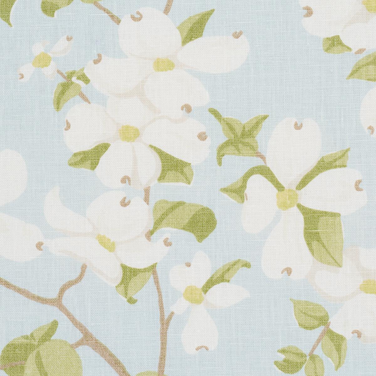 Schumacher Blooming Branch Sky Fabric