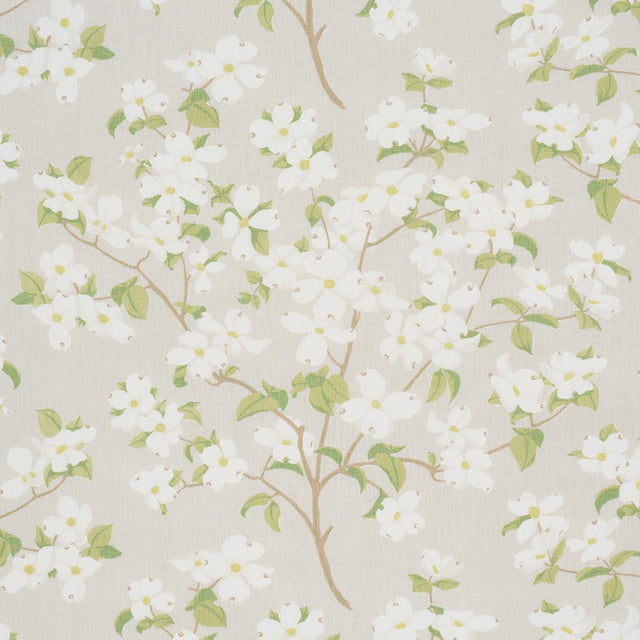 Schumacher Blooming Branch Dove Fabric