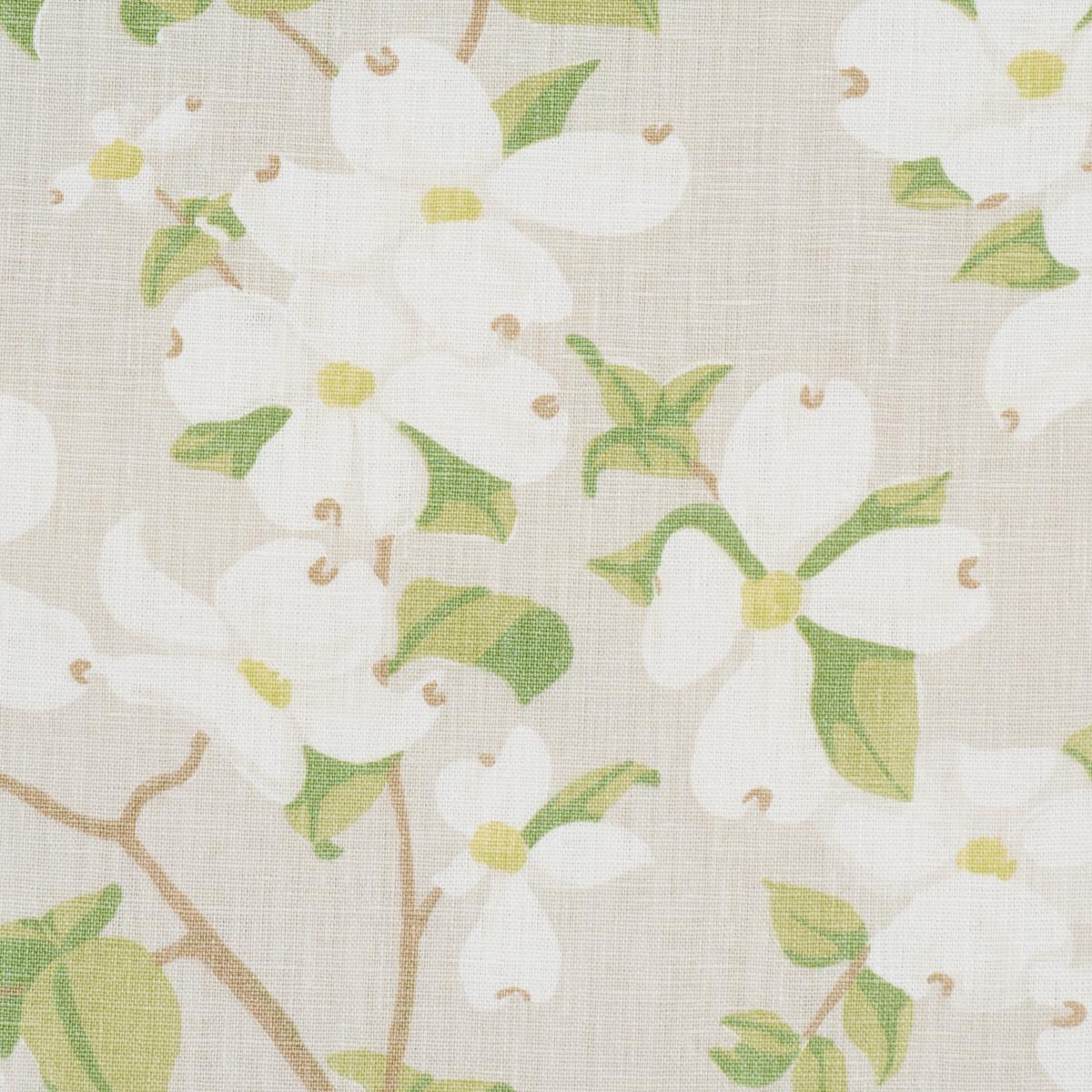 Schumacher Blooming Branch Dove Fabric