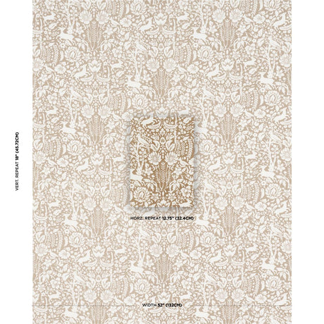 Schumacher Deerfield Mocha Fabric
