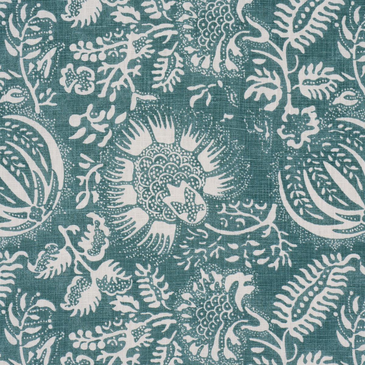 Schumacher Pomegranate Print Peacock Fabric