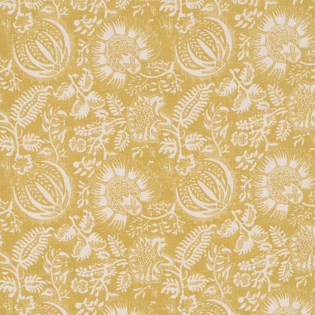 Schumacher Pomegranate Print Citron Fabric