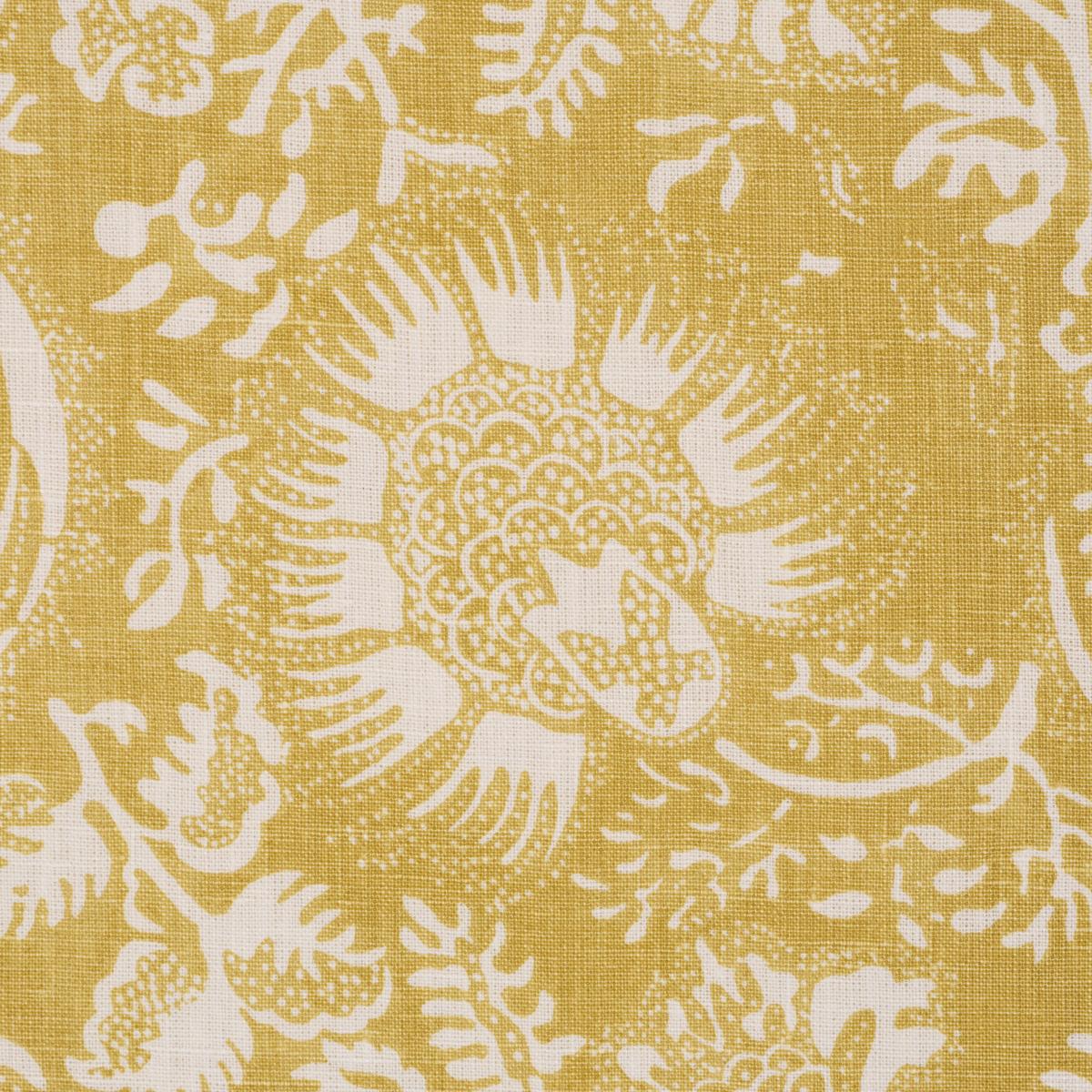 Schumacher Pomegranate Print Citron Fabric