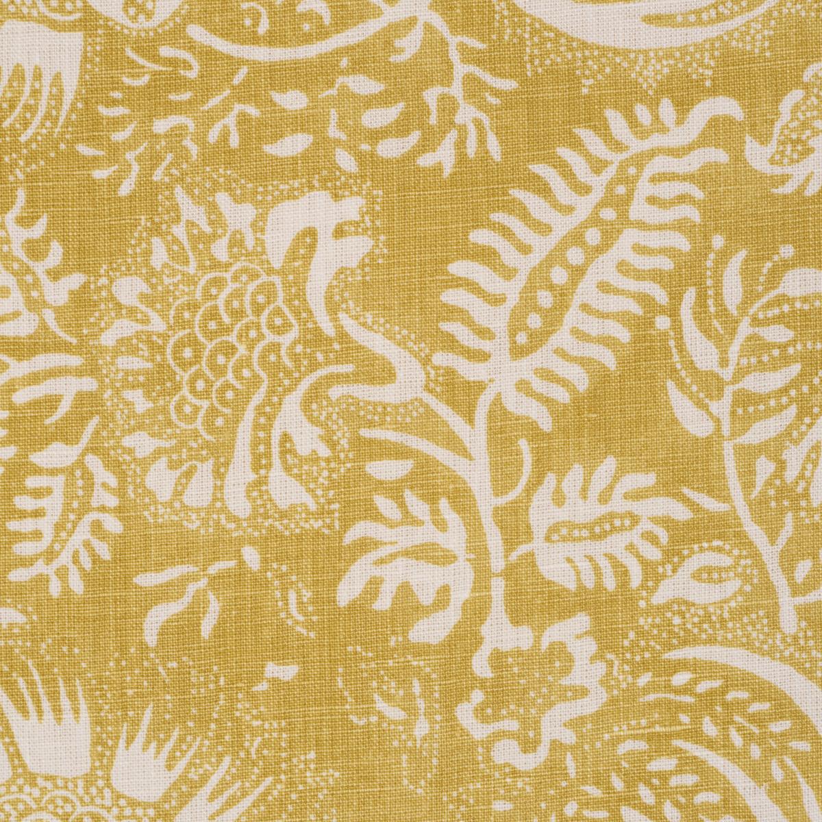 Schumacher Pomegranate Print Citron Fabric