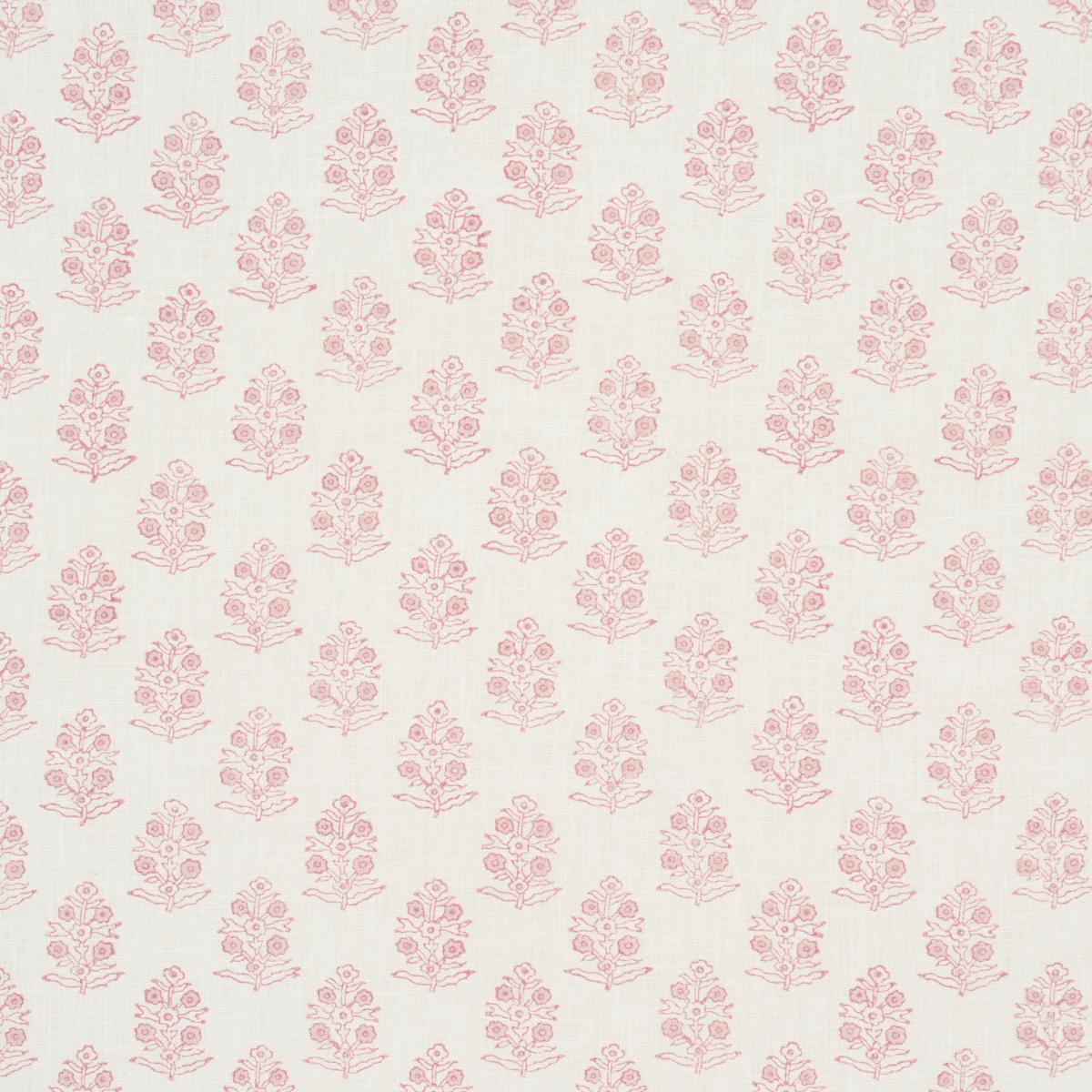 Schumacher Aditi Hand Blocked Print Blush Fabric