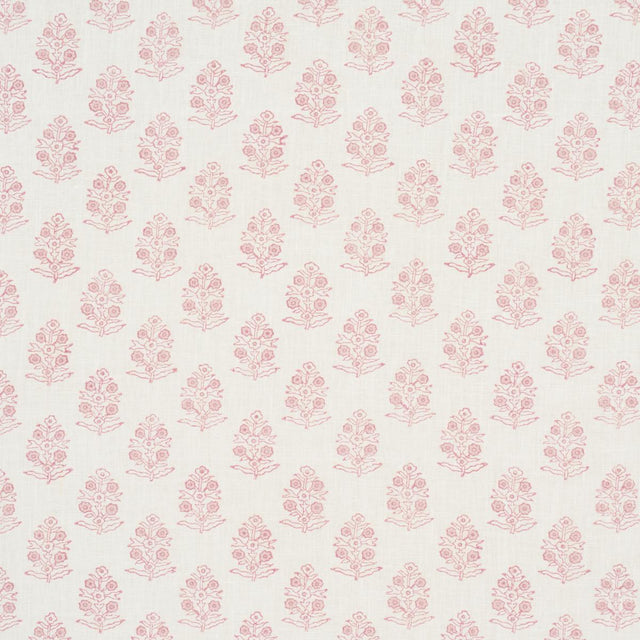 Schumacher Aditi Hand Blocked Print Blush Fabric