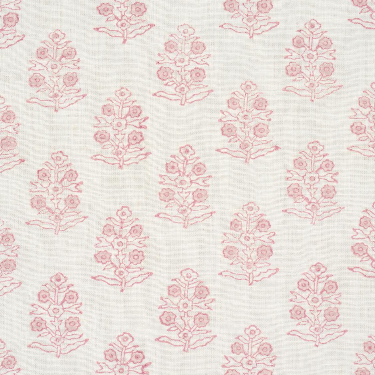 Schumacher Aditi Hand Blocked Print Blush Fabric