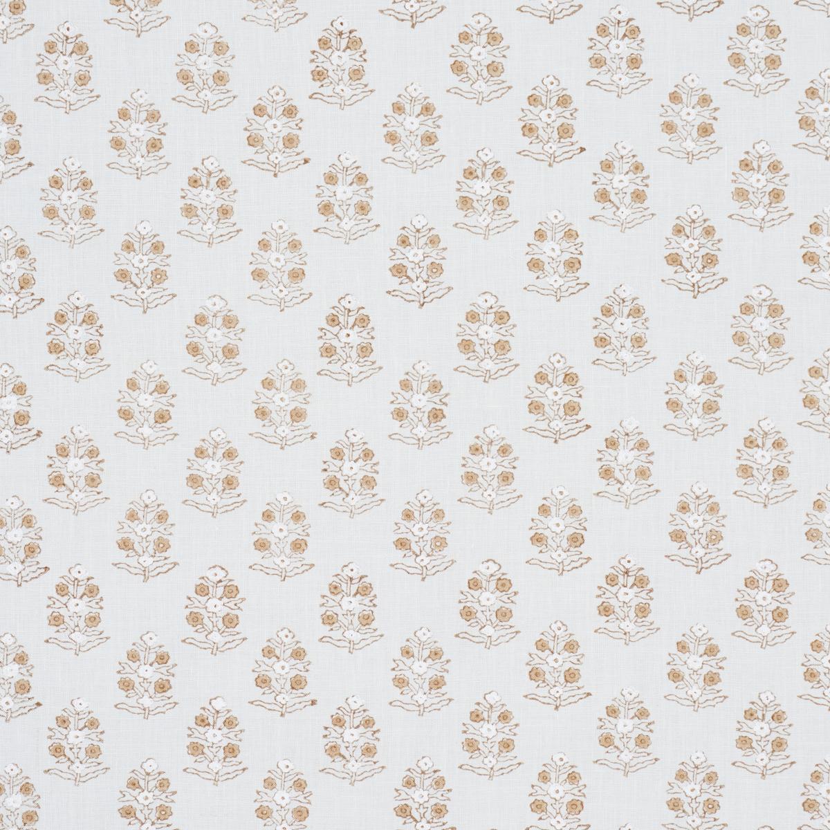 Schumacher Aditi Hand Blocked Print Sky Fabric