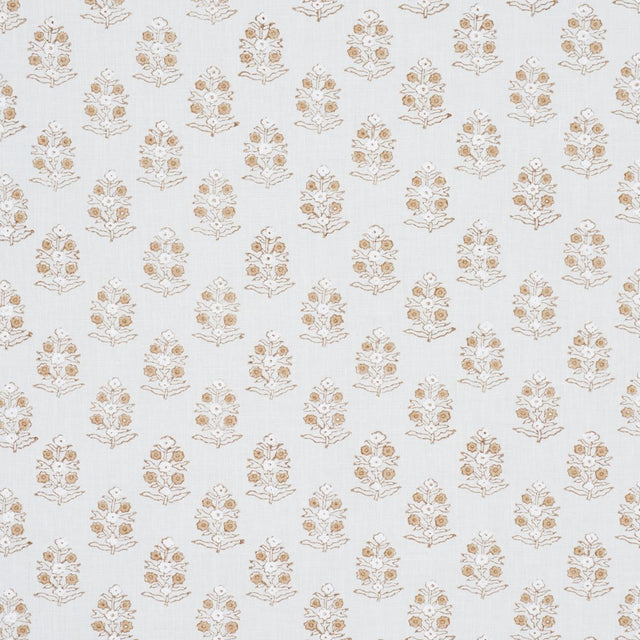 Schumacher Aditi Hand Blocked Print Sky Fabric