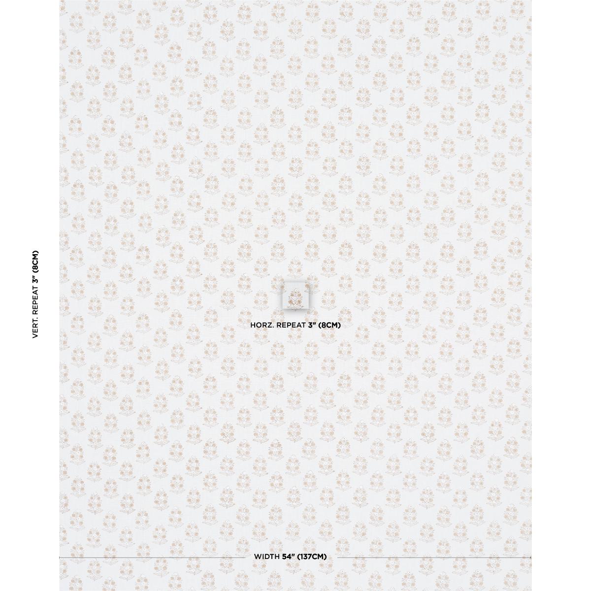 Schumacher Aditi Hand Blocked Print Sky Fabric