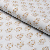 Schumacher Aditi Hand Blocked Print Sky Fabric