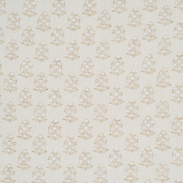 Schumacher Aditi Hand Blocked Print Sage Fabric