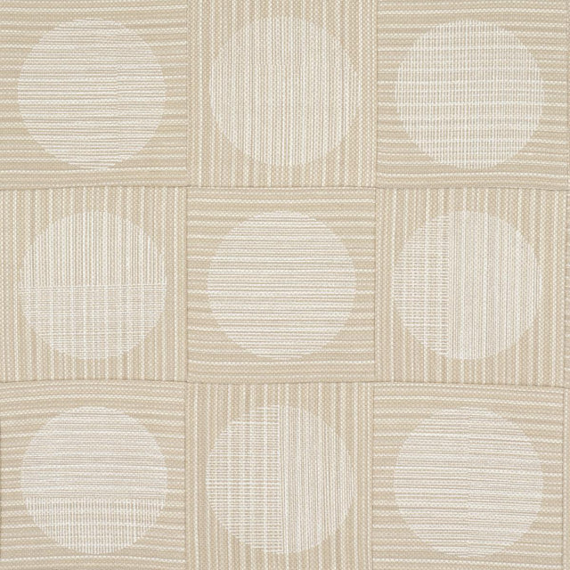 Schumacher Una Hand Block Print Sand Fabric