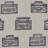Schumacher Ode Hand Block Charcoal Fabric