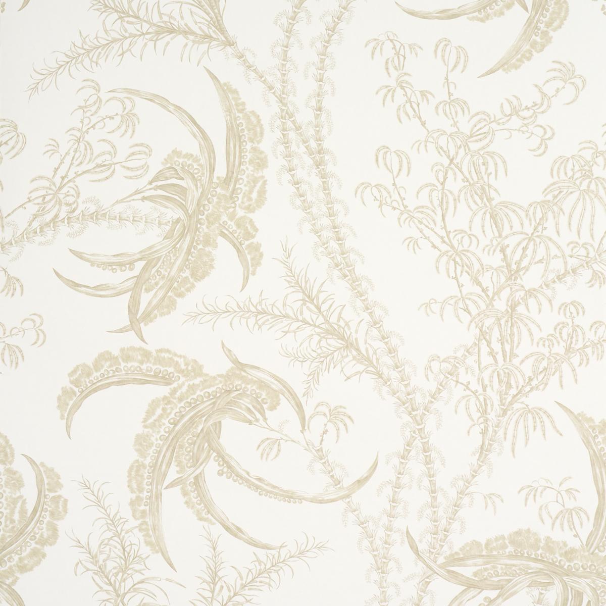 Schumacher Ocean Toile Sand Wallpaper