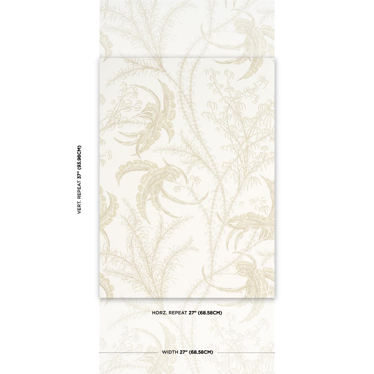 Schumacher Ocean Toile Sand Wallpaper