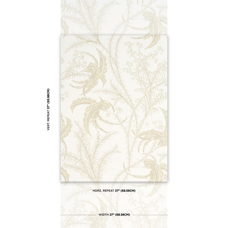 Schumacher Ocean Toile Sand Wallpaper