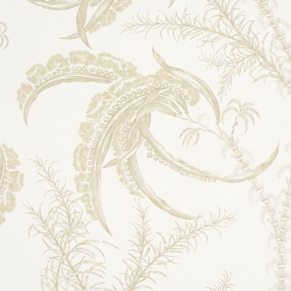 Schumacher Ocean Toile Sand Wallpaper