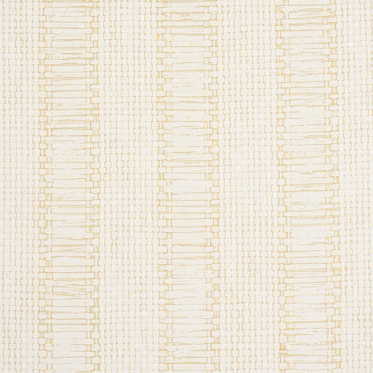 Schumacher June Woven Textured Stripe Natural Wallpaper