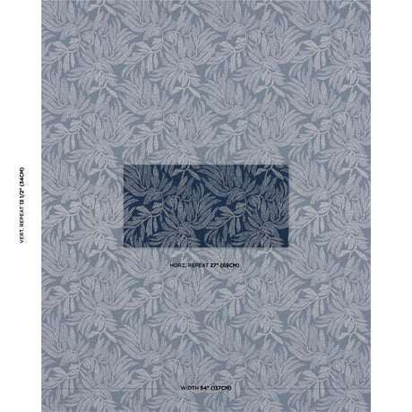 Schumacher Tayrona Palm Mosaic Pacific Ocean Hues Fabric