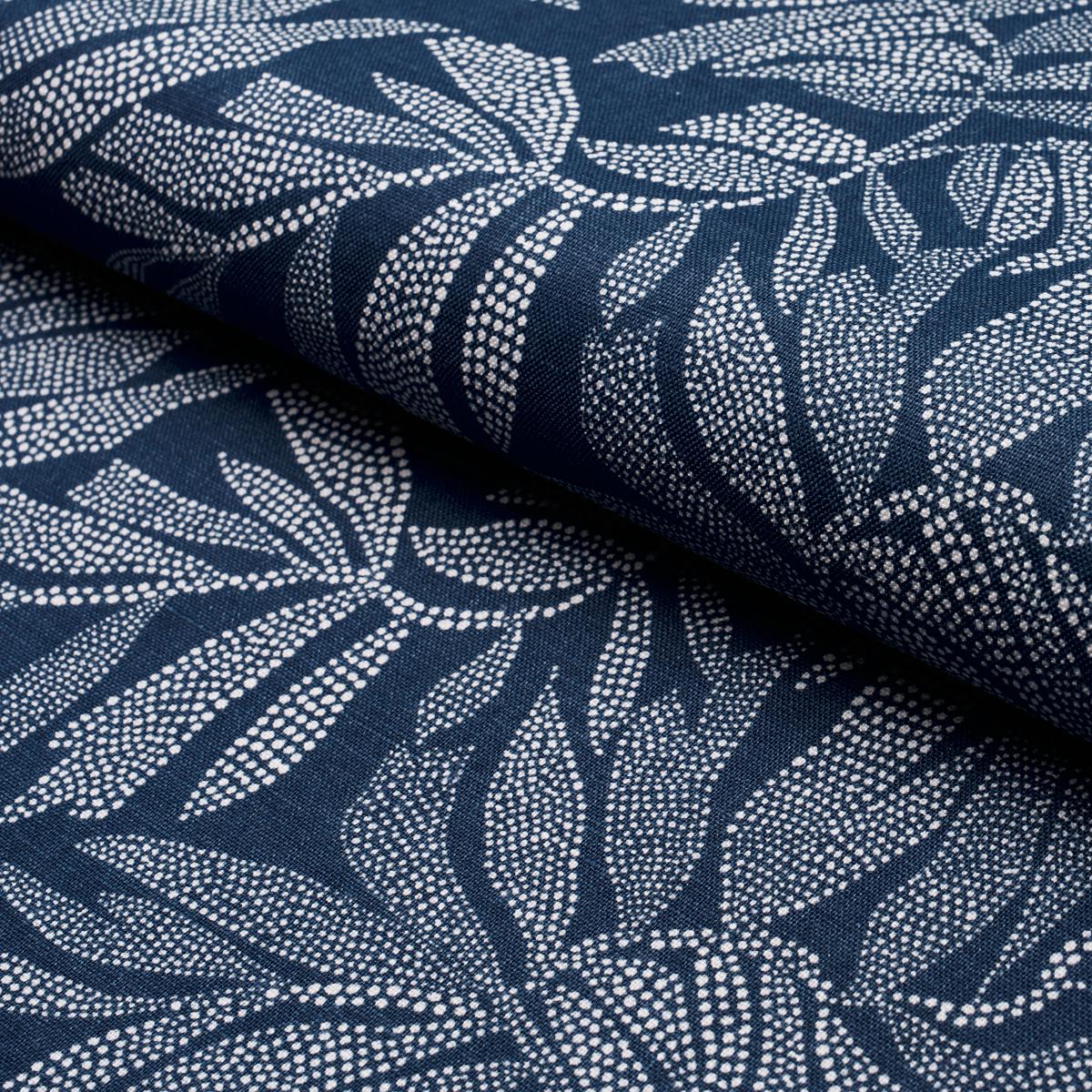 Schumacher Tayrona Palm Mosaic Pacific Ocean Hues Fabric