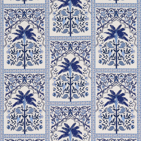 Schumacher Amazonas Mystique Tropical Shades Of Blue Fabric