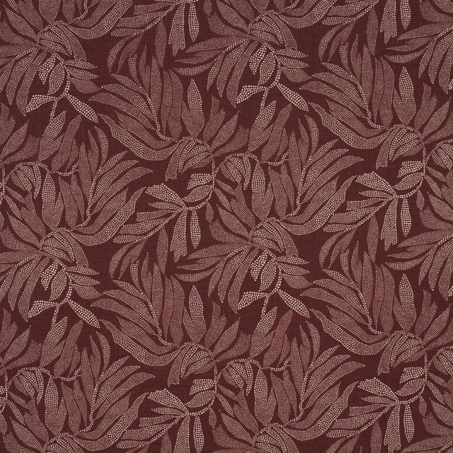 Schumacher Tayrona Palm Mosaic Cayenne Latte Fabric