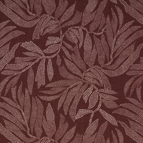 Schumacher Tayrona Palm Mosaic Cayenne Latte Fabric