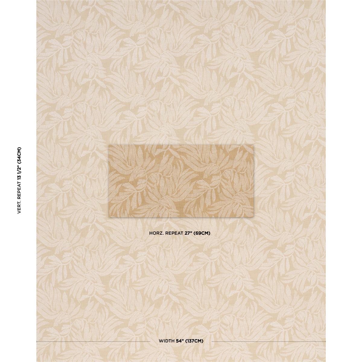 Schumacher Tayrona Palm Mosaic Playa Dorada Sand Fabric