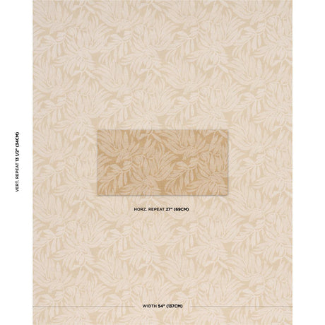 Schumacher Tayrona Palm Mosaic Playa Dorada Sand Fabric