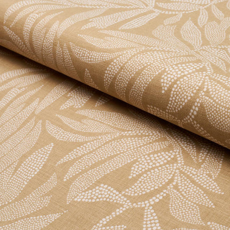 Schumacher Tayrona Palm Mosaic Playa Dorada Sand Fabric