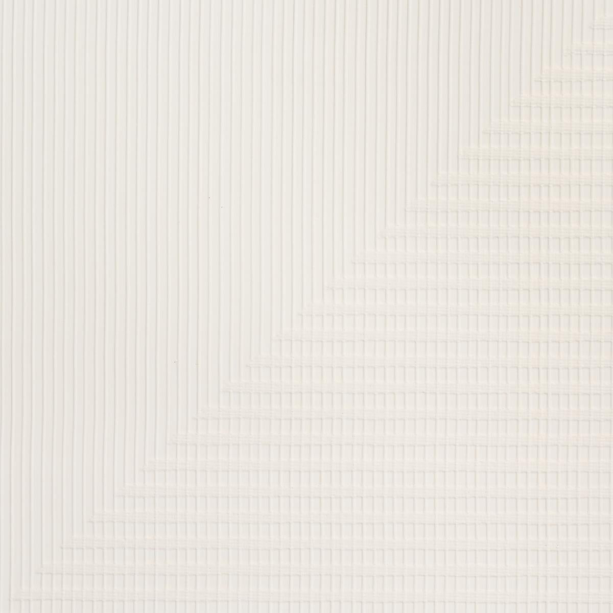 Schumacher Hand Combed Triangles White Wallpaper