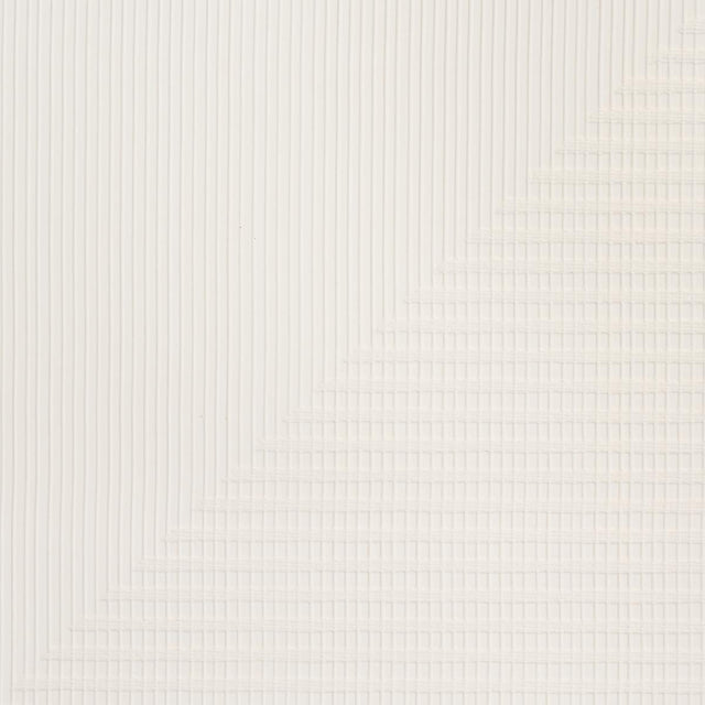 Schumacher Hand Combed Triangles White Wallpaper