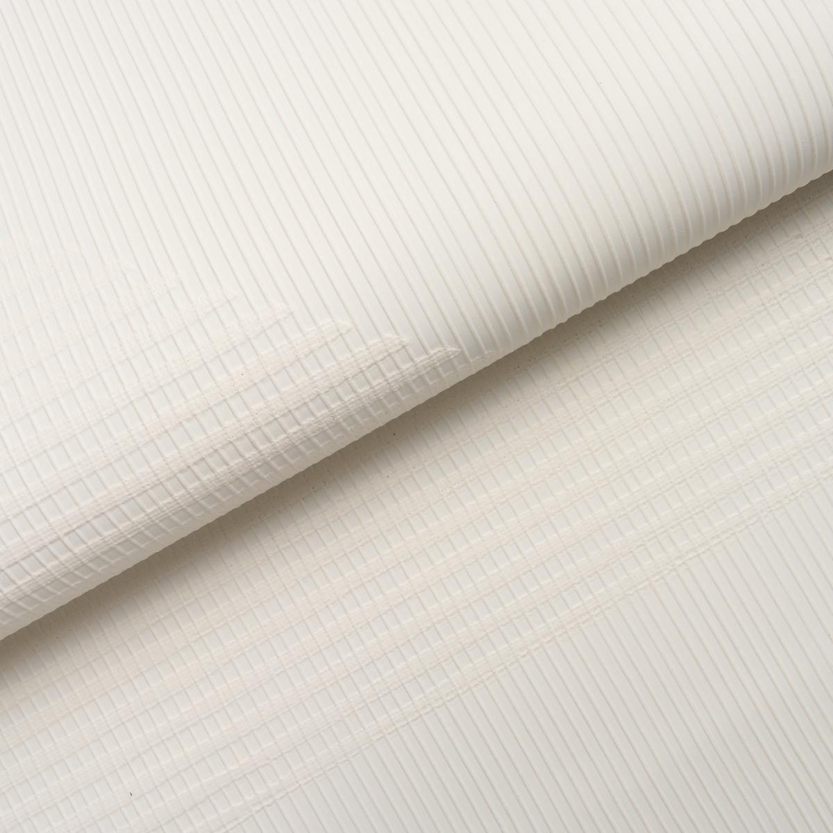 Schumacher Hand Combed Triangles White Wallpaper