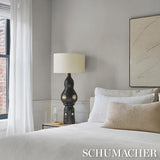 Schumacher Hand Combed Triangles White Wallpaper