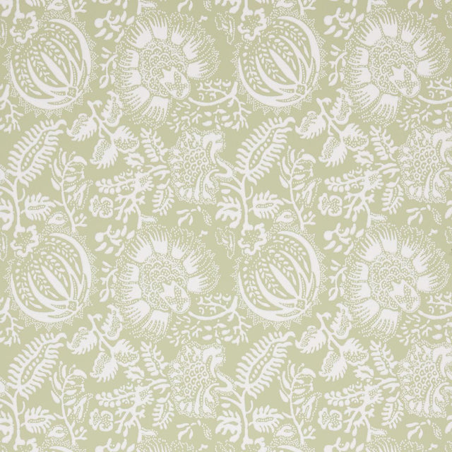 Schumacher Pomegranate Print Moss Wallpaper