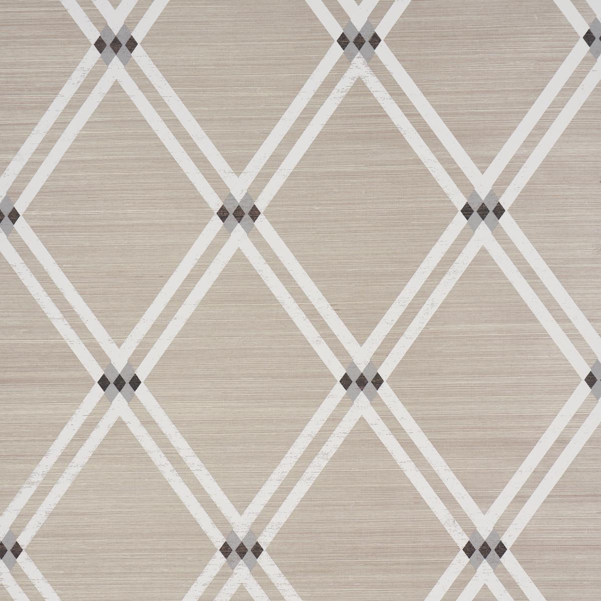 Schumacher Asolo Sisal Silver Wallpaper