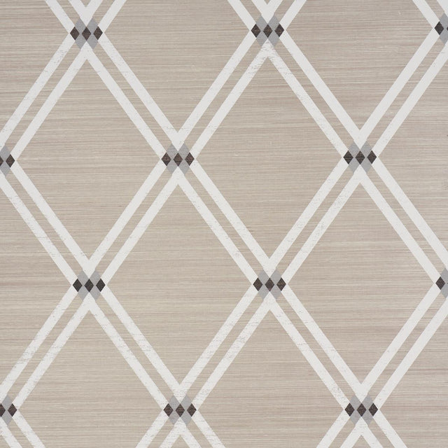 Schumacher Asolo Sisal Silver Wallpaper