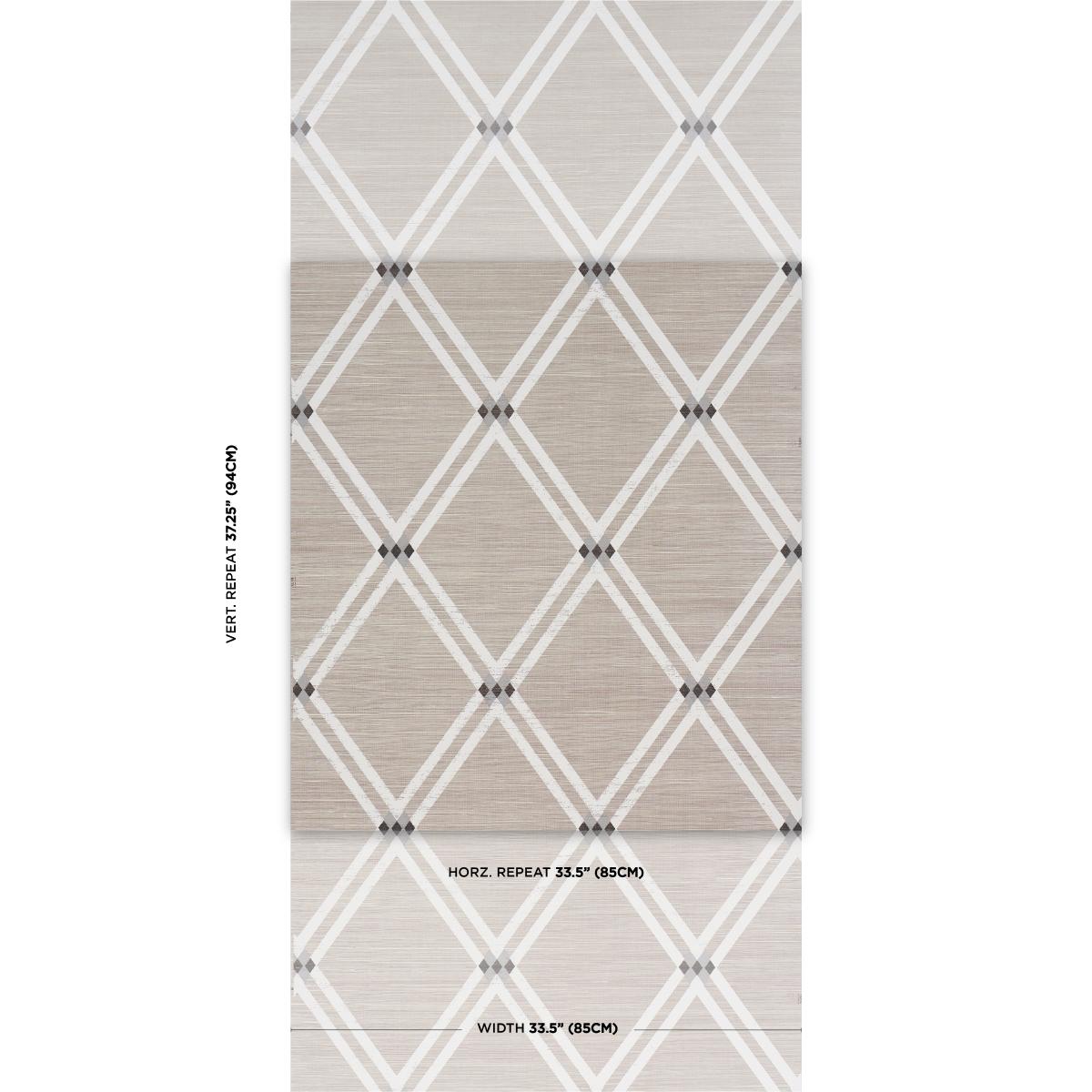 Schumacher Asolo Sisal Silver Wallpaper