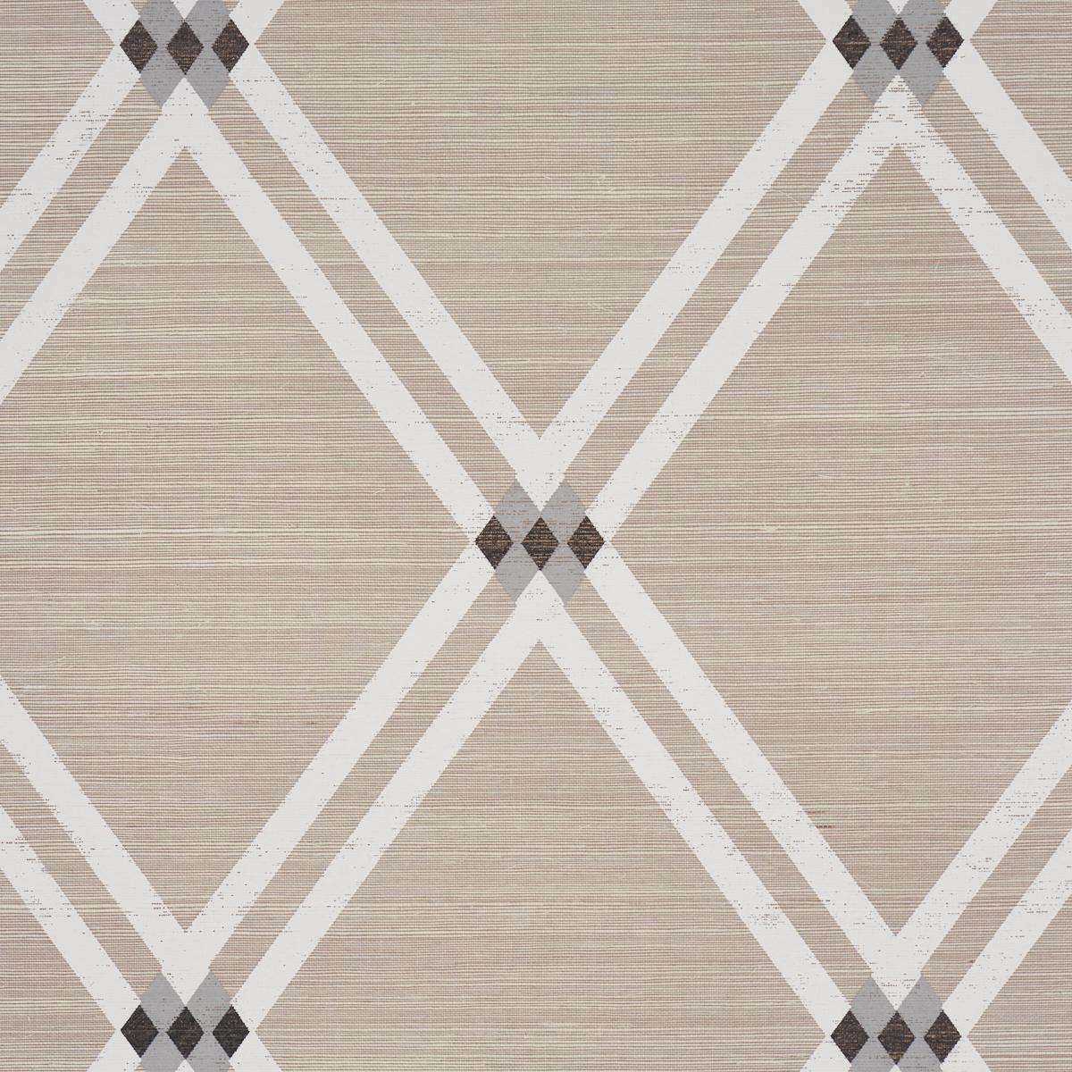 Schumacher Asolo Sisal Silver Wallpaper