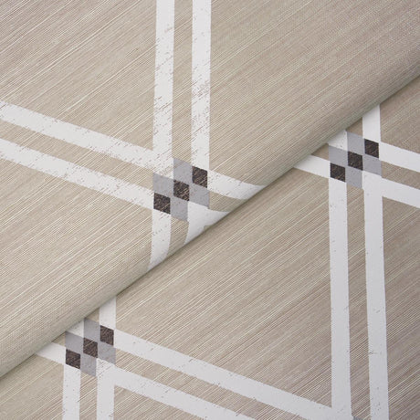 Schumacher Asolo Sisal Silver Wallpaper