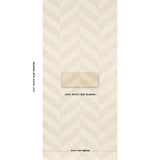 Schumacher Staggered Chevron Sisal Ivory Wallpaper