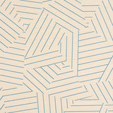 Schumacher Deconstructed Stripe Sisal Cobalt Wallpaper