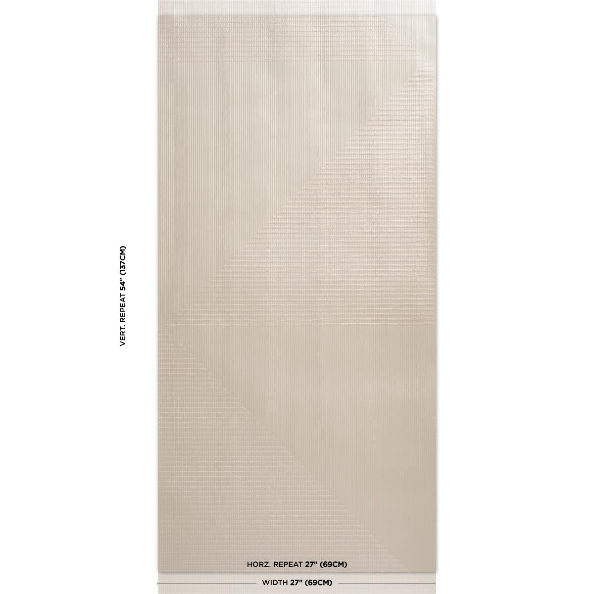 Schumacher Hand Combed Triangles Pearlescent Wallpaper