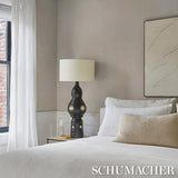 Schumacher Hand Combed Triangles Pearlescent Wallpaper