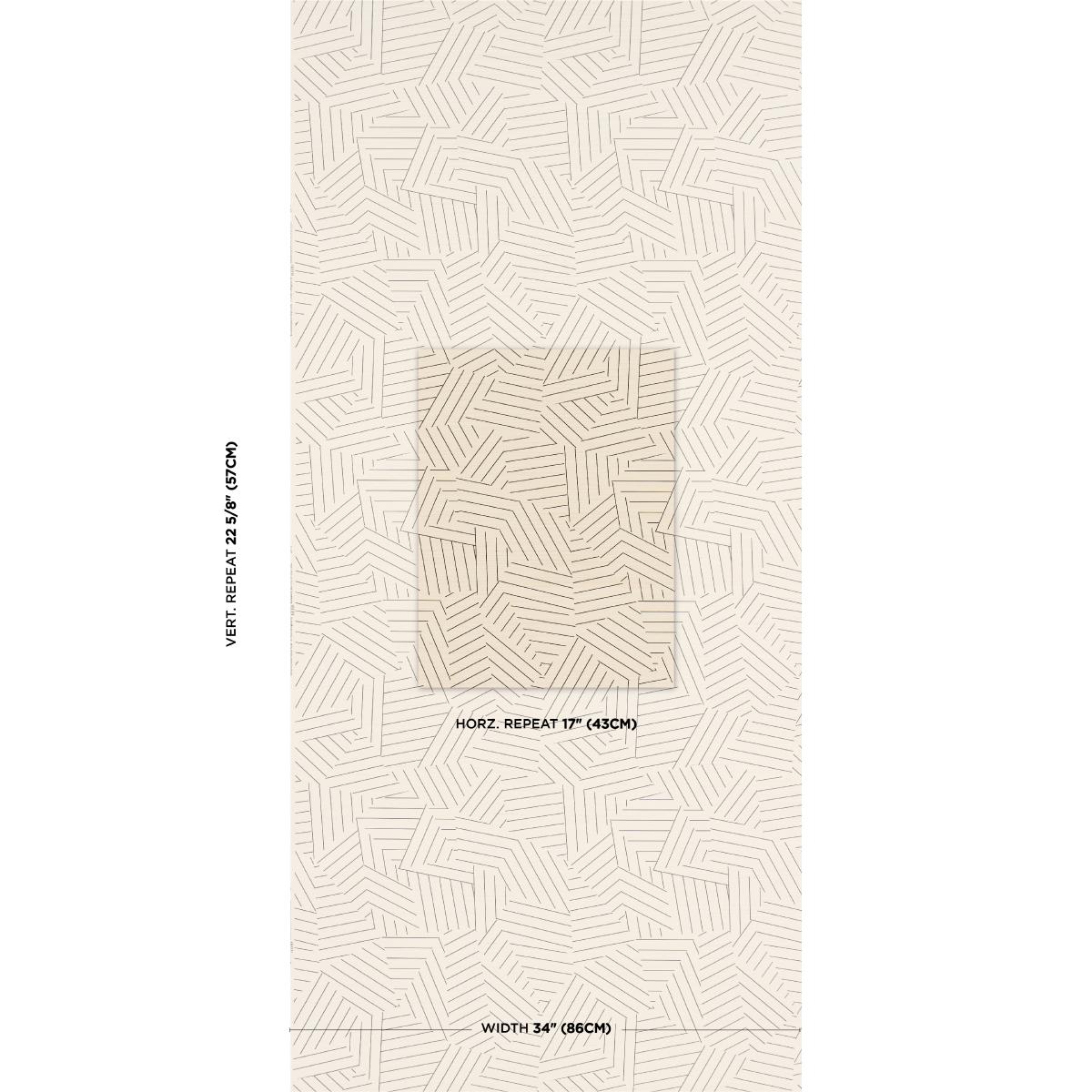 Schumacher Deconstructed Stripe Sisal Black Wallpaper