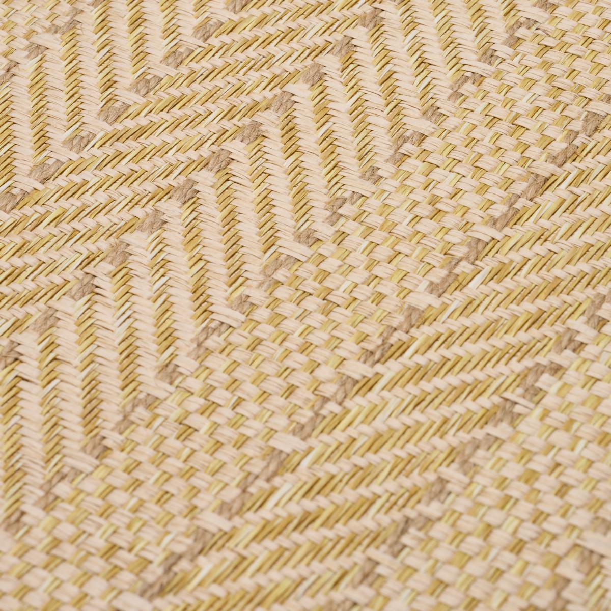 Schumacher Zig Zag Paperweave Sesame Wallpaper
